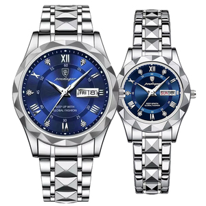 Poedagar 615+306 Orologio da Polso di Lusso in Acciaio Inossidabile, Impermeabile, Moda Originale, Orologi al Quarzo per Coppia, Regalo - Product Image 5