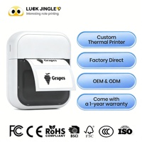 Mini Impresora Térmica Portátil de 200dpi, Papel de 58mm, Impresión de Etiquetas, Fotos y Tatuajes, Batería de 1200mAh