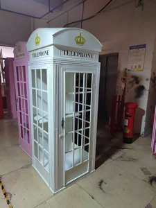 עתיק חיצוני london uk לבן אדום מתכת תא טלפון תיבת חתונה נושא חתונה - Product Image 3