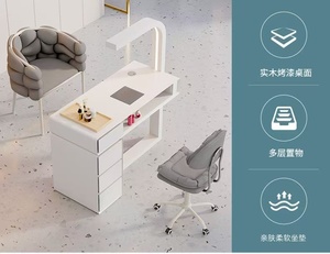 Modern Luxury Marble Top Manicure Table Built-in Dust Collector <b>Nail</b> Workstation Storage Drawers Professional <b>Nail</b> Salon Tech - Product Image 3