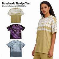 HuaYi BSCI & ISO T-shirt Tie-Dye Vintage en Coton Personnalisé Unisexe Vente en Gros Hauts Décontractés Vêtements de Créateur Vintage