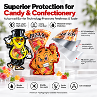 Sachets Mylar découpés en forme de dessin animé, personnalisés, imprimés, avec fermeture éclair, pour emballage de bonbons, cadeaux et snacks