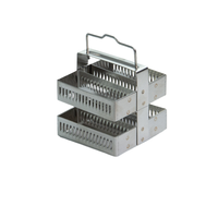 Good Quality Histology Tissue Slide Staining Rack Stainless Steel Rack for Microscope Slide Staining