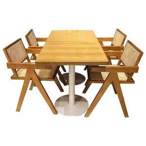 Mesa de Comedor Comercial Moderna con Tapa de Madera Cuadrada y Patas de Metal para Restaurante, Cafetería, <span class=keywords><strong>Bistro</strong></span>, Cocina, Oficina - Product Image 6