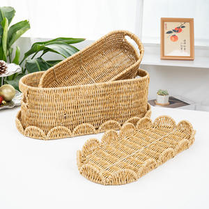 Cesta de Almacenamiento Rectangular de Imitación de Ratán, Ecológica, para Frutas, Verduras y Juguetes - Product Image 2