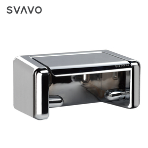 Dispensador de pañuelos de plástico a precio barato, accesorios de baño, rollo de montaje en pared, soporte de papel higiénico con estante para teléfono móvil - Product Image 3