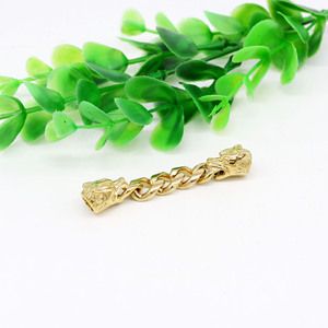 Bracelet en forme de tête de loup plaqué or yunnique, pour la fabrication de bijoux DIY, en acier inoxydable, forme irrégulière - Product Image 4