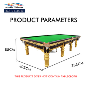 Table de billard professionnelle S.Q.F de 12 pieds avec plateau en ardoise, pieds en acier, pour tournois internationaux, avec garantie XSNK-SNK5, table de billard XSNK - Product Image 2