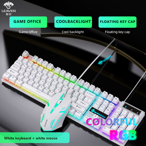 Leaven RGB Chiếu Sáng Máy Tính Để Bàn Cơ Khí Trò Chơi Bàn Phím Và Chuột Combo Có Dây Kết Nối Cho <span class=keywords><strong>PC</strong></span> Máy Tính Xách Tay - Product Image 4