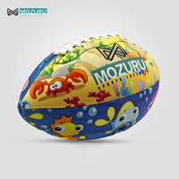 MOZURU Ballon de football américain de rugby en néoprène cousu à la machine pour la plage