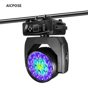 AICPOSE Équipement de Scène et de Fête, Projecteur LED à Tête Mobile Wash Zoom 19x15W RGBW, Effet Bee Eye - Product Image 1