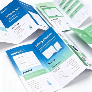 <span class=keywords><strong>Folleto</strong></span> de Papel de Arte Plegable a Todo Color Personalizado al por Mayor para la Promoción de Pequeñas Empresas - Product Image 1