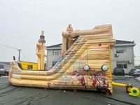 Bateau pirate gonflable géant, parc d'attractions personnalisé, ville de divertissement pour enfants, aire de jeux de qualité commerciale, PVC durable, écologique, installation facile