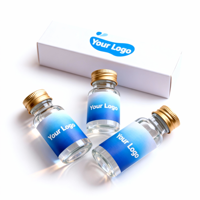 Étiquette de flacon multicouche, parfum de luxe, hologramme laser, différentes capacités, petites boîtes en papier, bouchon en caoutchouc stérile