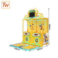 TOPWAY Machine de jeu de course à monnayeur pour l'échauffement, à thème sportif, avec jeu de pas interactif, équipement populaire auprès des influenceurs