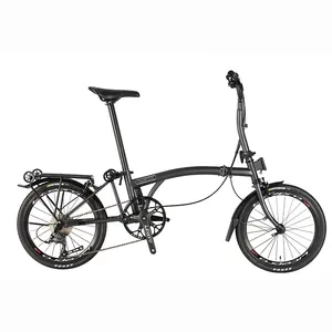 Nueva bicicleta plegable de 20 pulgadas 9 velocidades Marco de acero de molibdeno de alta calidad Y bar M bar 9S Mini bicicleta tri-plegable de peso ligero