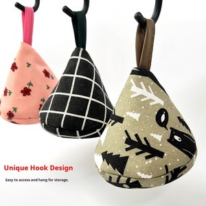 Poignée de couvercle triangulaire isolante en coton et lin, résistante à la chaleur, mini-gants de four pour casseroles et faitouts - Product Image 5