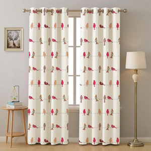 El mejor precio directo de fábrica, la cortina de ventana de puerta de algodón 100% más vendida, técnica tejida de entrega rápida con diseño de patrón Animal - Product Image 2