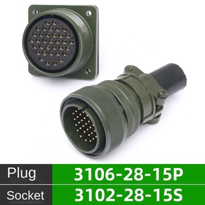 Tiêu Chuẩn Mỹ 35 Pin Không Thấm Nước Vít Thông Tư Kết Nối USB Hàng Không Cắm 5015 Thẳng MS3106a 28-15S MS3102A Nam/Nữ - Product Image 2