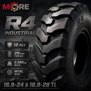 Pneu industriel neuf 16.9-28TL 12PR R4 Bias Solid pour tracteur, pelle rétrocaveuse, utilisation sur terrain et route, double usage - Product Image 2