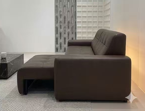 <b>Brown</b> Genuine Leather <b>Sofa</b> Set Modern Tufted Recliner Living Room Furniture Modular Functional <b>Sofa</b> with Adjustable Seat - Product Image 4