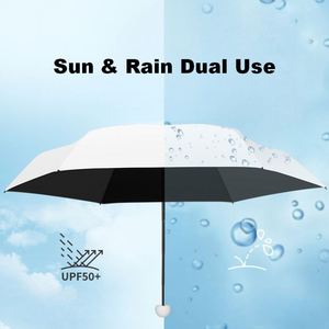 Parapluie pliant 5 sections à 6 baleines avec protection UV et logo personnalisé, idéal pour les cadeaux promotionnels et les souvenirs d'événements professionnels - Product Image 2