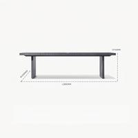Ensemble de salle à manger moderne et minimaliste en alliage d'aluminium pour l'extérieur - Tables et chaises de jardin, résistantes à l'eau et au soleil, pour hôtels