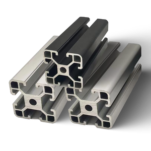 2020 3030 4040 4080 Aluminium Extrusion Profil Frame T Slot V Slot 40x40 Custom Extruded Black <strong>Industrial</strong> <strong>Aluminum</strong> <strong>Profiles</strong> - Product Image 1