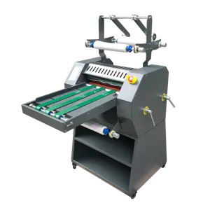 Professionele Thermische Kantoor Warm En Koud Lamineermachine Voor A3 A4 Verpakking Plastic Film Roll Laminator