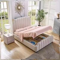 Ensembles de Chambres Modernes Personnalisés Cadre de Lit Double, King, Queen ou Toute Taille avec Tête de Lit et Rangement en Bois