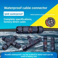Konektor Kabel Nilon Tahan Air untuk Luar Ruangan, Splitter Tiga Arah Terpendam, Satu Masuk Dua Keluar, 2345 Core, Terminal Cepat Model L12-2