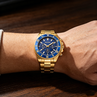 Jam Tangan Pria Sport Mewah Merk Ternama Bahan Stainless Steel Model Terbaru Laris Manis, Quartz Multifungsi