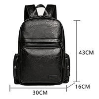 Sac à dos d'affaires pour homme de haute qualité, imperméable, en cuir PU rétro, sac à dos pour ordinateur portable, sac d'école pour étudiants