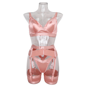 ZZYUP 6134HU all'ingrosso di fascia alta giovani modelli di <span class=keywords><strong>Lingerie</strong></span> <span class=keywords><strong>Sexy</strong></span> rosa di lusso vuoto Bralette <span class=keywords><strong>Lingerie</strong></span> Set <span class=keywords><strong>Lingerie</strong></span> donna - Product Image 5