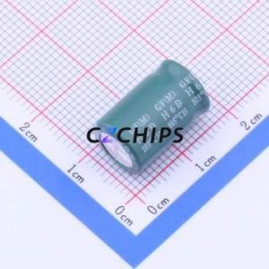 Condensador Electrolítico de Aluminio de Orificio Pasante EGF227M1JG16CB, Orificio Pasante, D10xL16mm 220uF 20% 63V 357mA-100kHz - Product Image 2