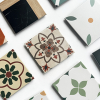 200x200 Carreaux d'art antidérapants pour poissons volants Carreaux de sol en céramique vitrifiée Toilettes Balcon Restaurant Poisson volant Décorations d'art