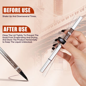 3 W3 Makeup Dual-Ended 2-in-1 Eyeliner Microb lading Cosmetics Quadratische Bürste Haar wie Pinsels pitze Brauens tift - Product Image 6