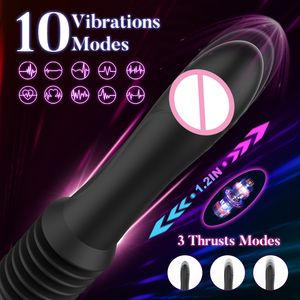 Ferngesteuerte Ausziehbare Automatische Rosa Silikon Großer Penis Masturbations-Pumpenpistole Damen Sex Dildo Maschine Massage - Product Image 3