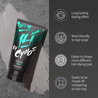 Produit coiffant pour cheveux lisse et mat personnalisé, pâte capillaire pour hommes, tenue forte