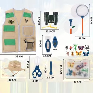 Ensemble de vêtements d'exploration archéologique pour enfants, veste et chapeau d'aventure pour enfants, jouet de jeu de camping, kit d'explorateur pour enfants - Product Image 1