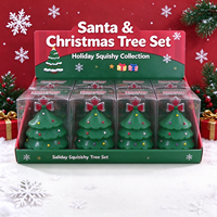 Jouet sensoriel anti-stress en forme de sapin de Noël, à remontée lente, en TPR souple, pour la décompression et la décoration de bureau des fêtes