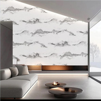 Papier peint effet marbre blanc ventre de poisson, imperméable, moderne, luxe léger, pour fond de télévision, mur de canapé