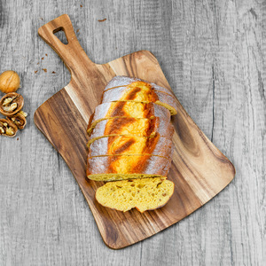 Tabla de cortar de madera de acacia simple y moderna, tabla <span class=keywords><strong>para</strong></span> servir bistec, suministro de fábrica, patrón cuadrado - Product Image 1