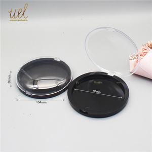 Boîte de patch de poitrine à couvercle transparent à base noire de 82mm de diamètre intérieur pour Nail Art stockage de cosmétiques vide avec une seule couche en stock - Product Image 6