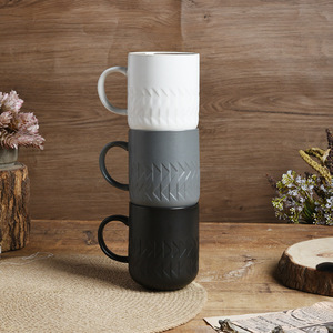 Customized Logo Simple Coffee Mug Nordic Style <b>Large</b> Ceramic <b>Cup</b> for Office and Home Use - Product Image 1