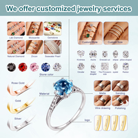 Bijoux de haute qualité pour femme, cadeau de fiançailles et de mariage, bague en or 18 carats avec diamant moissanite de 1 carat, creuse, 5D, originale
