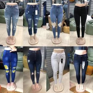 Jeans de Mujer al por Mayor, de Alta Elasticidad, con Desgarro en la Rodilla, Ajustados, que Realzan los Glúteos, a la Moda - Product Image 2