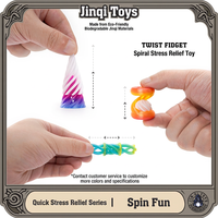 Ensemble de jouets anti-stress en spirale infinie imprimés en 3D, colorés et rotatifs, pour la décompression et la stimulation sensorielle de bureau, cadeau