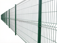 Panneau de clôture en treillis métallique 3D en V vert de haute qualité, durable, revêtu de PVC, pour la sécurité des fermes ou des villas