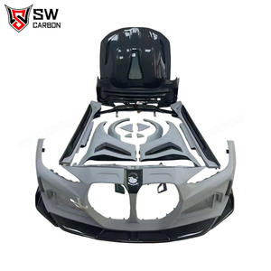 <span class=keywords><strong>SW</strong></span> Style M4 G82 Wide Body Kit per <span class=keywords><strong>BMW</strong></span> M4 nuovo paraurti anteriore con labbro laterale diffusore posteriore aggiornamento Kit carrozzeria in fibra di vetro - Product Image 1